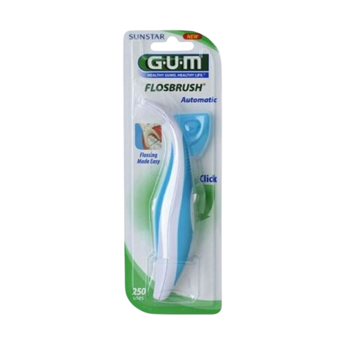 Gum Flosbrush Automatic 847 Οδοντικό Νήμα Ελαφρά Κερωμένο 30m με Λαβή