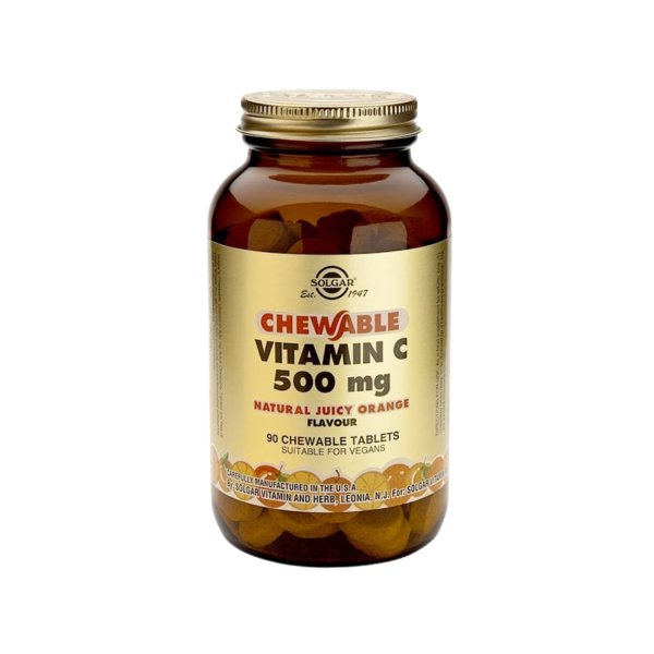 Solgar Chewable Vitamin C 500mg Βιταμίνη C 90 μασώμενες ταμπλέτες