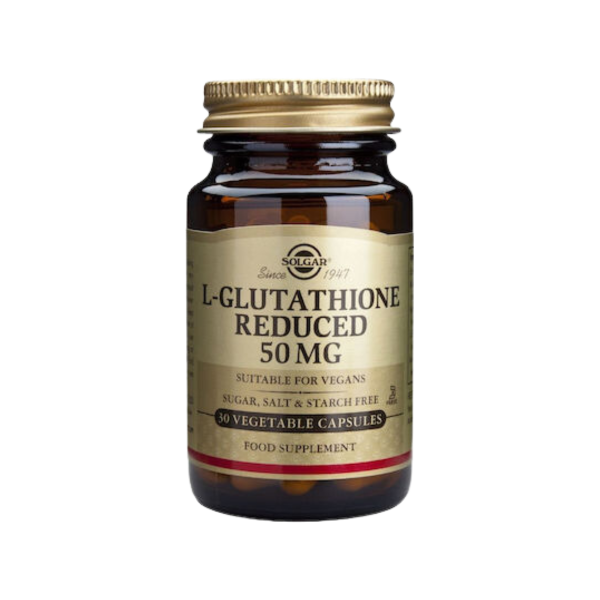 Solgar L-Glutathione 50MG Γλουταθειόνη 30 φυτικές κάψουλες