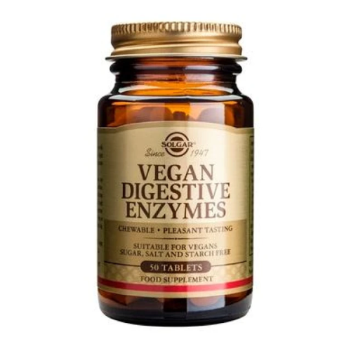Solgar Vegan Digestive Enzymes Πεπτικά Ένζυμα 50 μασώμενες ταμπλέτες