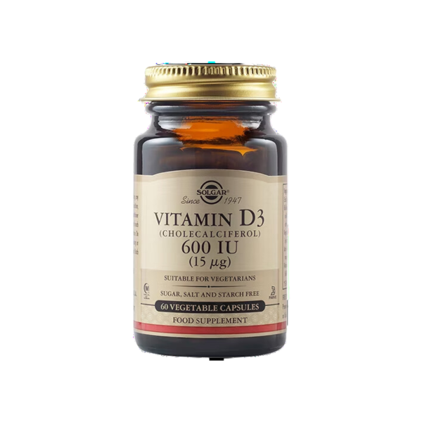 Solgar Vitamin D3 600iu (Cholecalciferol) 15μg 60 φυτικές κάψουλες