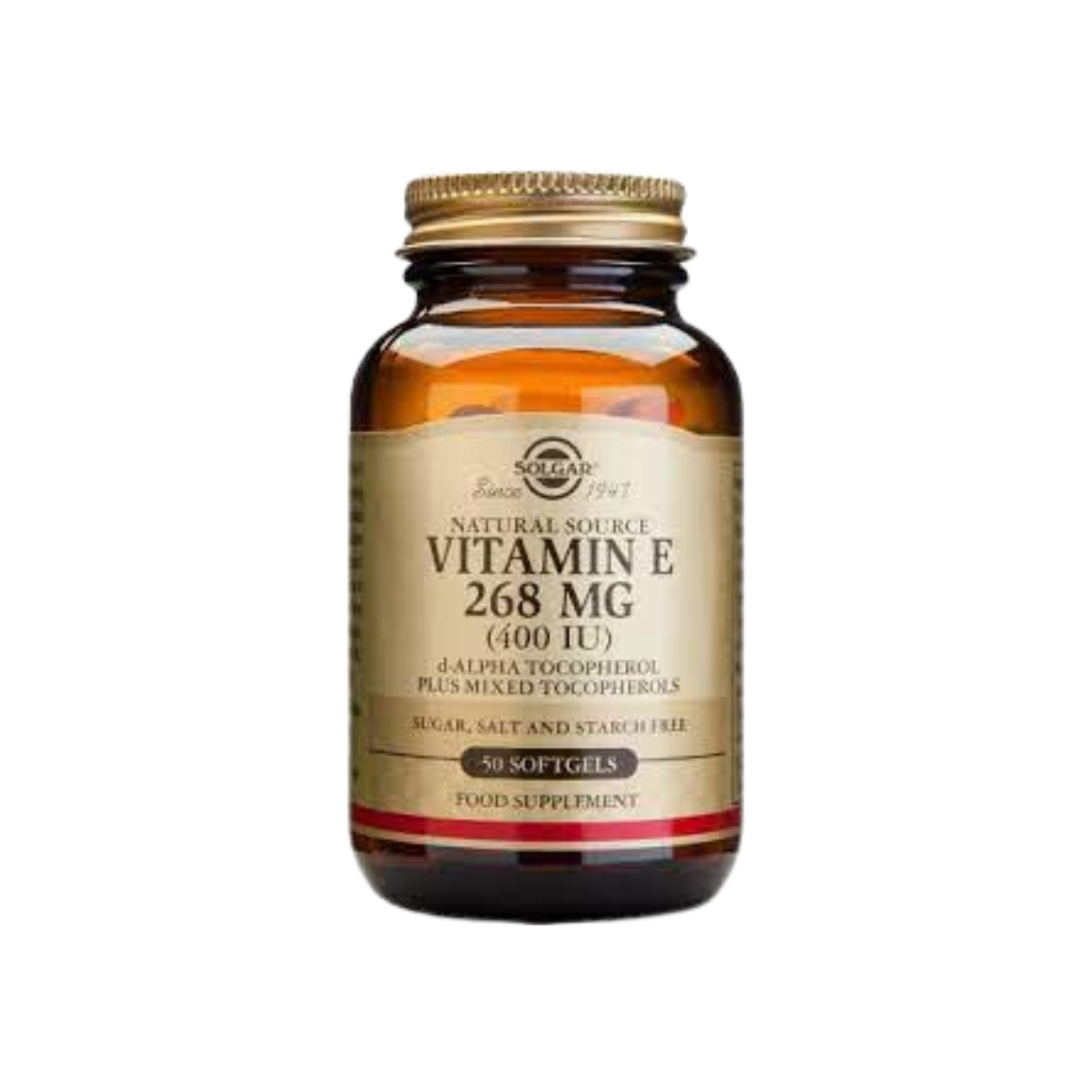 Solgar Vitamin E 400IU Συμπλήρωμα Διατροφής, 50Μαλακές Κάψουλες