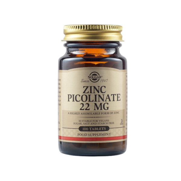 Solgar Zinc Picolinate 22mg Ψευδάργυρος 100 ταμπλέτες