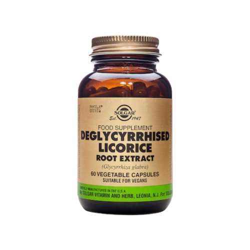 Solgar Deglycyrrhised Licorice Root Extract Γλυκόριζα 60 φυτικές κάψουλες