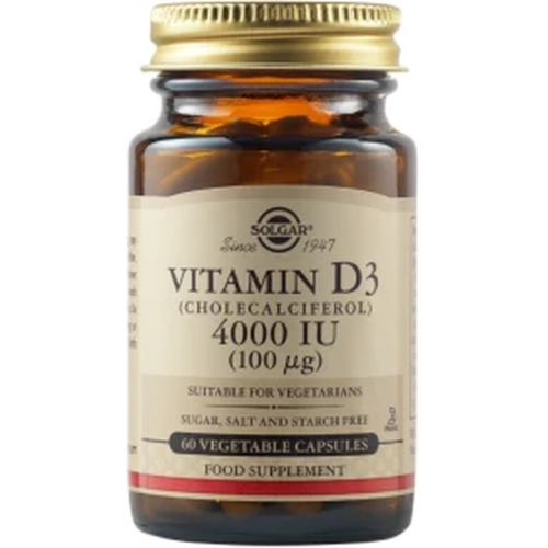 Solgar Vitamin D3 4000IU 100mg 60 φυτικές κάψουλες