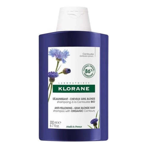 Klorane Anti-Yellowing Shampoo with Organic Centaury Σαμπουάν για Ασημένιες Ανταύγειες, 200ml