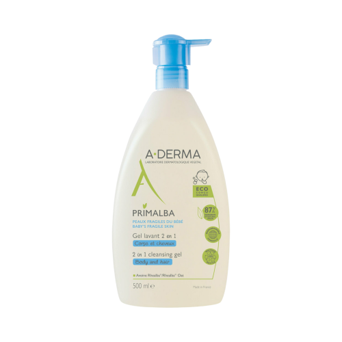 A-Derma Primalba 2-in-1 Gel Καθαρισμού για Βρεφικό Δέρμα 500ml