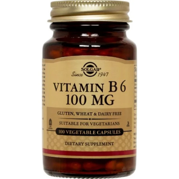 Solgar Vitamin B6 100mg 100 φυτικές κάψουλες