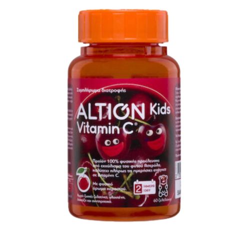 Altion Kids Vitamin C Συμπλήρωμα Διατροφής Με Φυσική Βιταμίνη C Για Ενίσχυση Του Ανοσοποιητικού Συστήματος 60 Ζελεδάκια