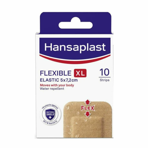 Hansaplast Flexible XL Ελαστικά Επιθέματα 5x7.2cm, 10Τεμάχια