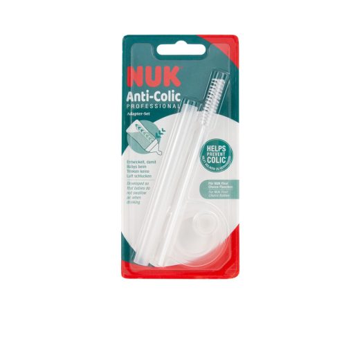 Nuk Anti Colic Professional Σύστημα Διαφυγής Αέρα για Μπιμπερό First Choice Λευκό & Βουρτσάκι Καθαρισμού 1Τεμ