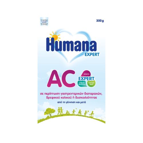 Humana AC Expert Γάλα 0m+ Κατά των Κολικών & της Δυσκοιλιότητας, 300gr
