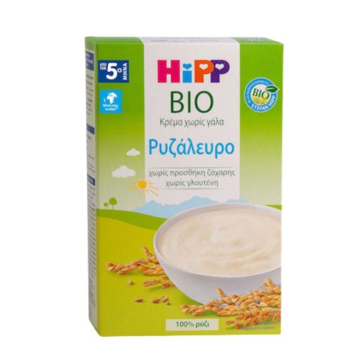 Hipp Bio Βρεφική Κρέμα Ρυζάλευρο Χωρίς Γάλα 5m+ 200g