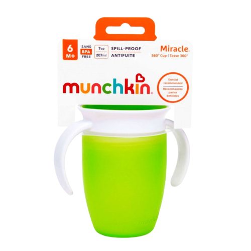 Munchkin Miracle 360° Εκπαιδευτικό Κύπελλο Πράσινο 6m+ 207ml