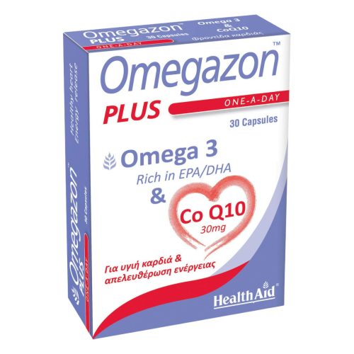 Health Aid Omegazon Plus Omega 3 & CoQ10 Ιχθυέλαιο 30 κάψουλες