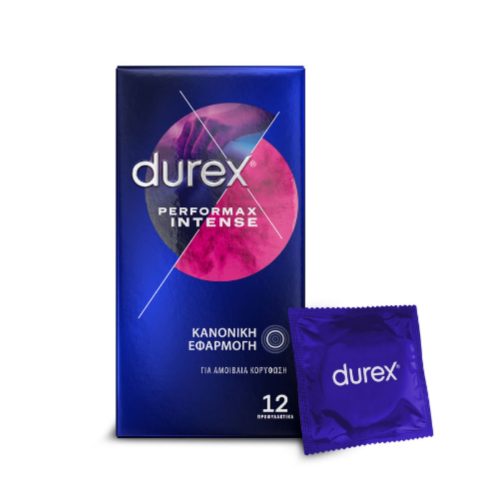 Durex Perfomax Intense Προφυλακτικά Κουκίδων και Ραβδώσεων, 12Τεμάχια