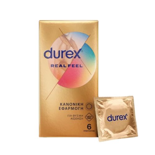 Durex Real Feel Προφυλακτικά Φυσικής Αίσθησης, 6Τεμάχια