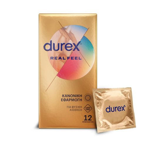 Durex Real Feel Προφυλακτικά Φυσικής Αίσθησης, 12Τεμάχια