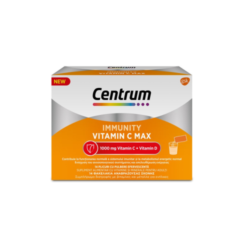 Centrum Imminity Vitamin C Max Συμπλήρωμα Διατροφής Ανοσοποιητικού, 14Φακελάκια
