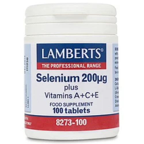 Lamberts Selenium 200μg plus Vitamins A+C+E 100 ταμπλέτες
