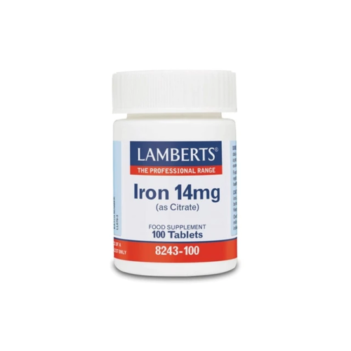 Lamberts Iron 14mg Citrate Σίδηρος 100 ταμπλέτες