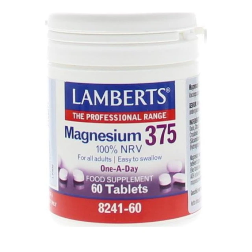 Lamberts Magnesium 375 100% NRV Μαγνήσιο 60 Ταμπλέτες