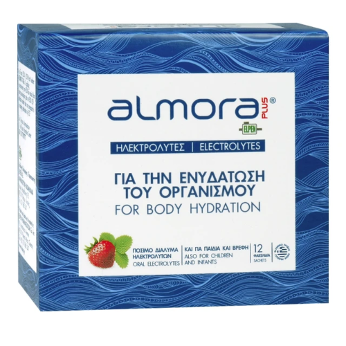 Elpen Almora Plus Electrolytes με Γεύση Φράουλα 12 Φακελίσκοι