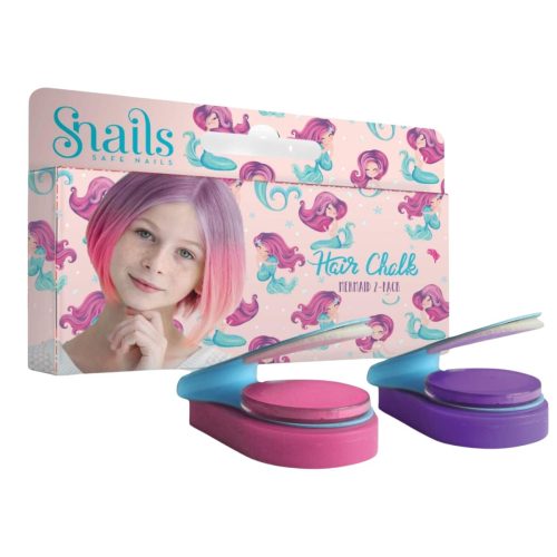 Snails Hair Chalk Mermaid Παιδικές Κιμωλίες Μαλλιών Ροζ - Μωβ 2τμχ