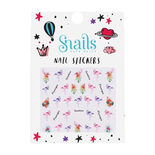 Snails Nail Stickers Flamingos Αυτοκόλλητα Νυχιών για Παιδιά