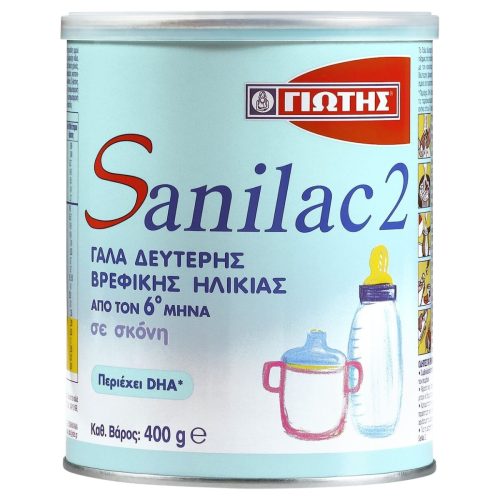 Γιώτης Sanilac 2 Γάλα σε Σκόνη 6m+ 400g