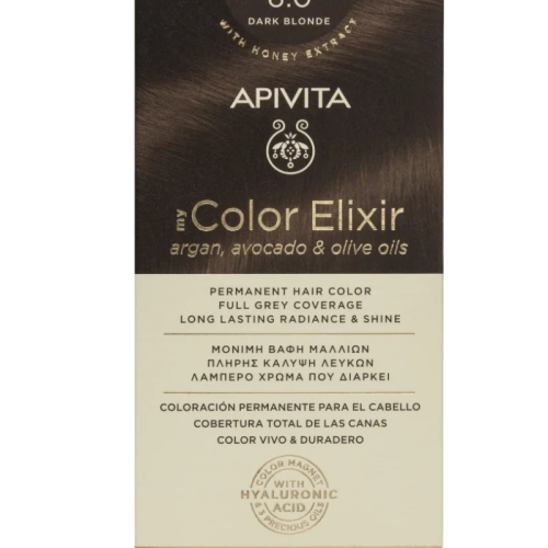 Apivita My Color Elixir Μόνιμη Βαφή Μαλλιών No 6.0 Ξανθό Σκούρο, 1Τεμάχιο