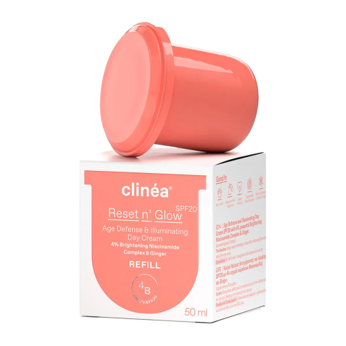 Clinea Reset n' Glow Refill Αντιγηραντική Κρέμα Ημέρας SPF20, 50ml
