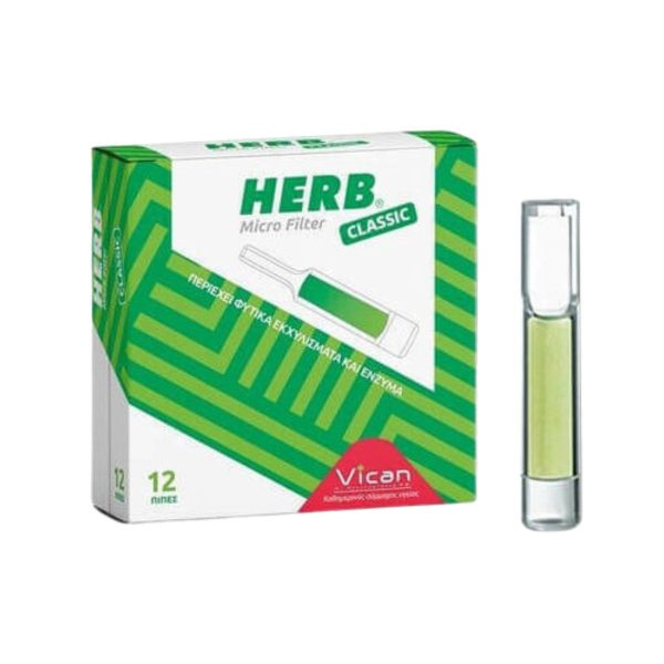 Herb Micro Filter Ανταλλακτικά Φίλτρα για Κανονικό Τσιγάρο 12 τεμάχια