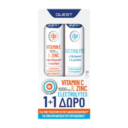 Quest Vitamin C 1000mg & Zinc & Electrolytes 20&20 αναβράζοντα δισκία