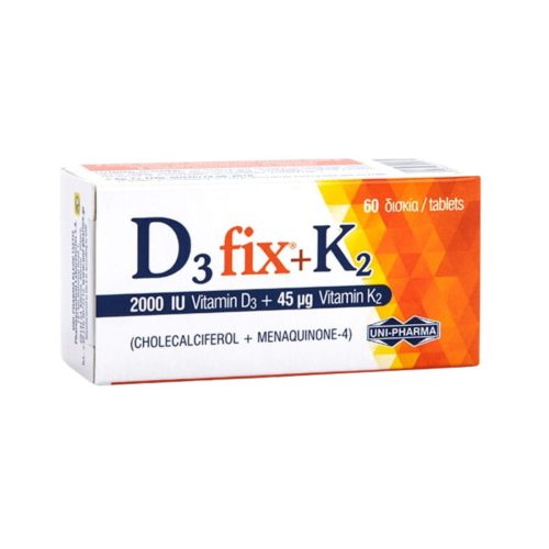 Uni-Pharma D3 Fix + K2 2000IU 45μg 60 ταμπλέτες