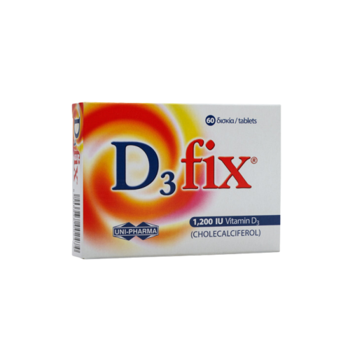 Uni-Pharma D3 Fix Βιταμίνη D3 1.200IU 60 ταμπλέτες
