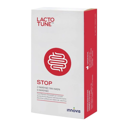 Lactotune Stop Συμπλήρωμα Διατροφής Προβιοτικών για Διάρροια, 6Κάψουλες