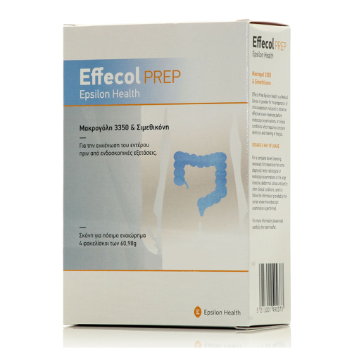 Epsilon Health Effecol PREP 3350 Σκόνη για το Έντερο 4 φακελίσκοι