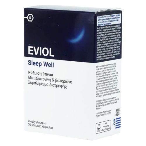 Eviol Sleep Well Συμπλήρωμα για τον Ύπνο 30 μαλακές κάψουλες