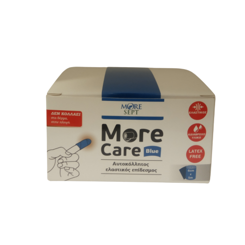 More-Sept More-Care-Skin Αυτοκόλλητος Ελαστικός Επίδεσμος 6cmx1m, 1 Τεμάχιο