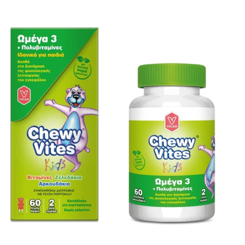 Chewy Vites Kids Omega 3 & Multivitamins Συμπλήρωμα Διατροφής Για Παιδιά, 60 Μασώμενα Ζελεδάκια