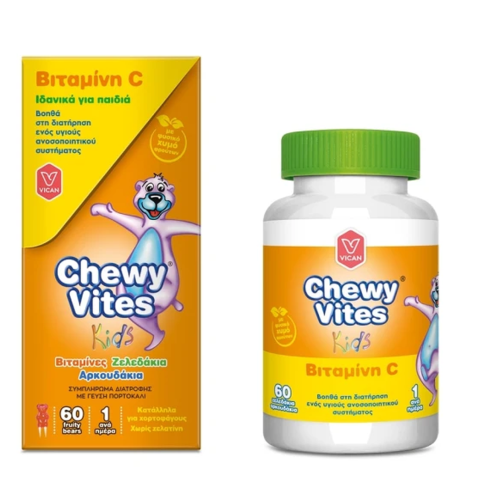 Chewy Vites Kids Vitamin C Συμπλήρωμα Διατροφής Για Παιδιά, 60 Μασώμενα Ζελεδάκια