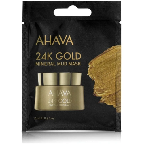 Ahava Mineral Mud Mask 24K Gold Μάσκα Προσώπου Καθαρός Χρυσός, 6ml