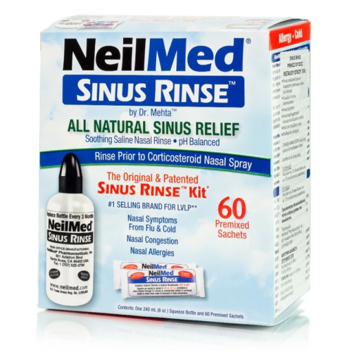 NeilMed The Original Sinus Rinse Kit Σύστημα Ρινικών Πλύσεων, 60 Φακελίσκοι & Μπουκάλι