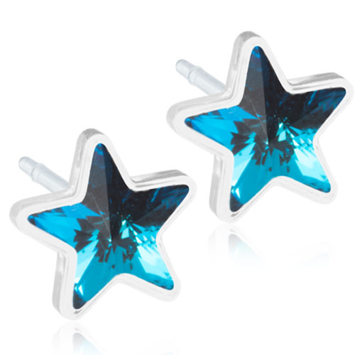 Blomdahl Star Aquamarine Πλαστικά Σκουλαρίκια