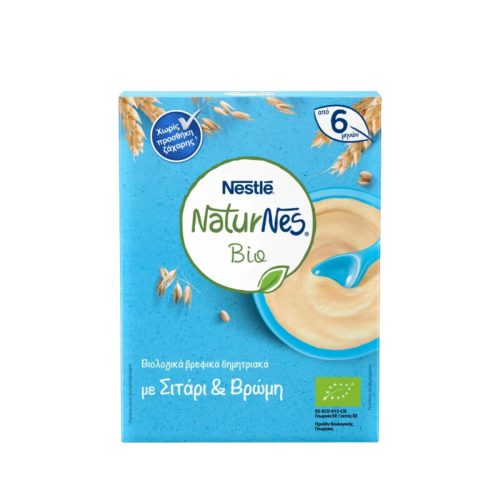 Nestle Naturnes Bio Βιολογικά Δημητριακά με Σιτάρι & Βρώμη 6m+ 200gr