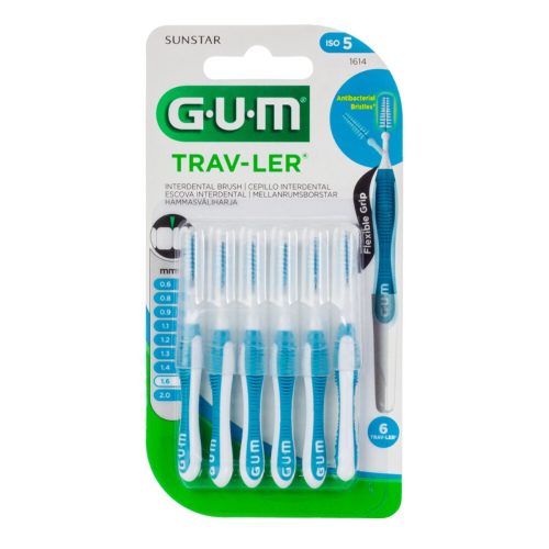 Gum Trav-ler Μεσοδόντια Βουρτσάκια 1.6mm Μπλε 6τμχ