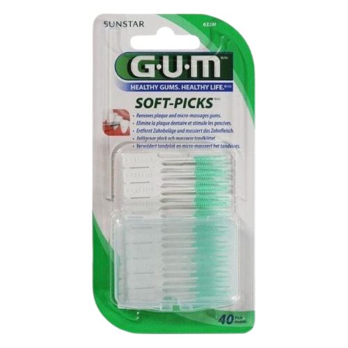 Gum Soft Picks Μεσοδόντιες Οδοντογλυφίδες Extra Large Πράσινες 40τμχ
