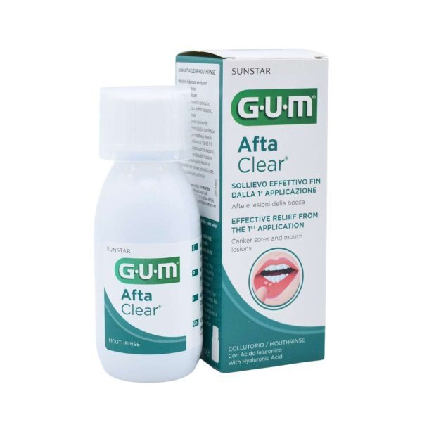 Gum Afta Clear Στοματικό Διάλυμα για τη Θεραπεία Αφθών 120ml