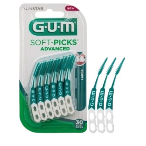 Gum Soft-Picks Advanced Μεσοδόντιες Οδοντογλυφίδες Large Πράσινες 30τμχ